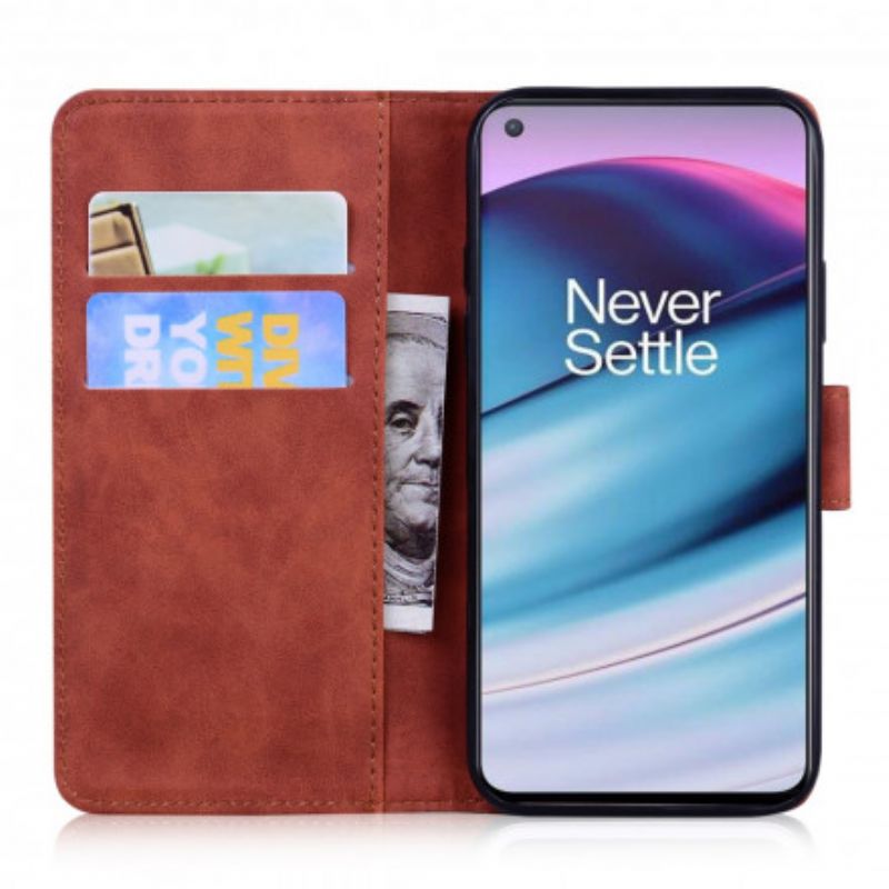 Flip Cover Oneplus Nord Ce 5g Tiger Face Print