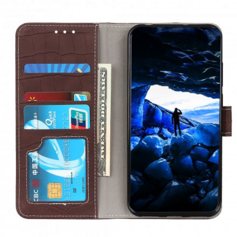 Flip Cover Oneplus Nord Ce 5g Vintage Krokodilleskindstil