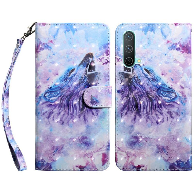 Flip Cover Oneplus Nord Ce 5g Wolf Watercolor