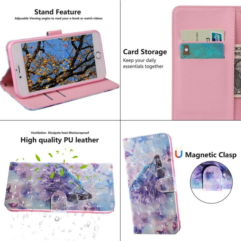 Flip Cover Oneplus Nord Ce 5g Wolf Watercolor