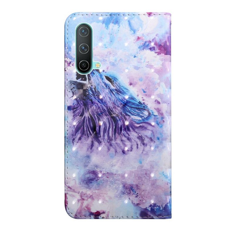 Flip Cover Oneplus Nord Ce 5g Wolf Watercolor