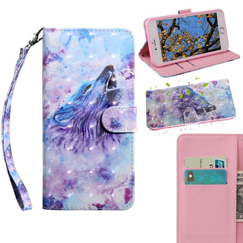 Flip Cover Oneplus Nord Ce 5g Wolf Watercolor