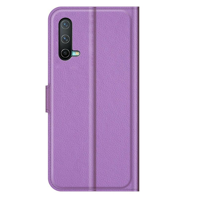 Flip Cover Til Oneplus Nord Ce 5g Klassisk Litchi-effekt