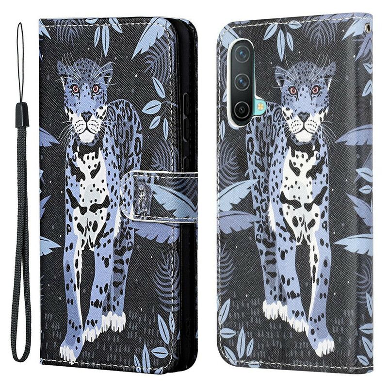 Læder Cover Oneplus Nord Ce 5g Leopard Strappy