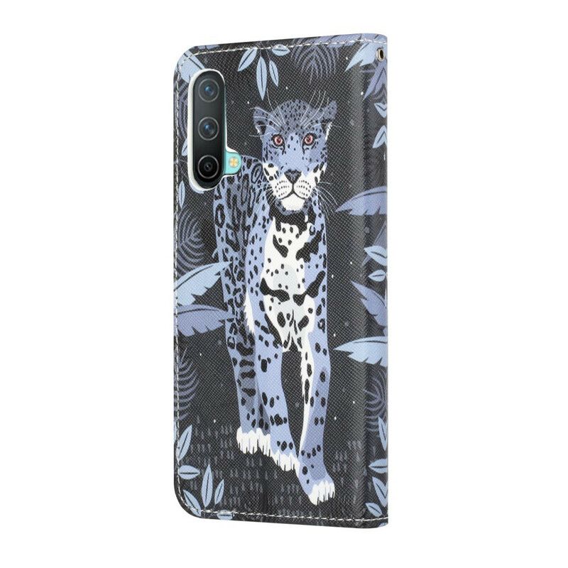 Læder Cover Oneplus Nord Ce 5g Leopard Strappy