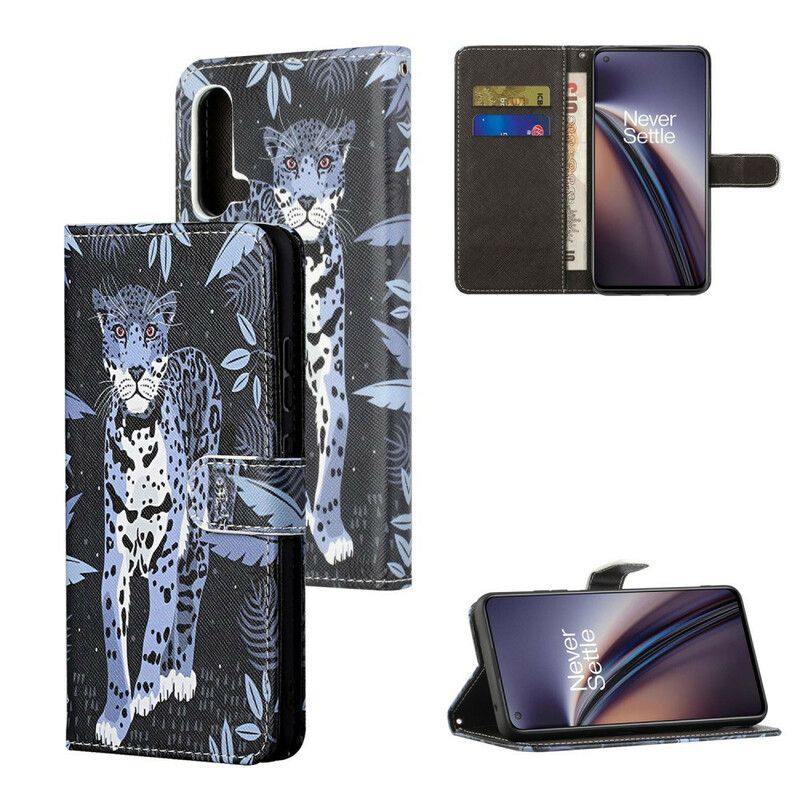 Læder Cover Oneplus Nord Ce 5g Leopard Strappy