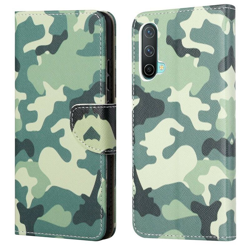 Læder Cover Oneplus Nord Ce 5g Militær Camouflage