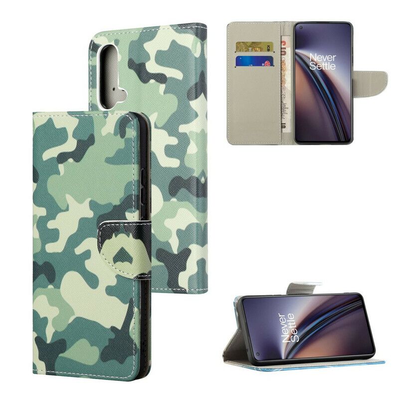 Læder Cover Oneplus Nord Ce 5g Militær Camouflage