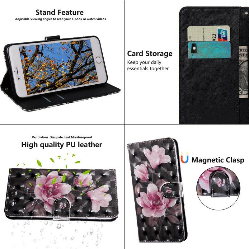 Læder Cover Oneplus Nord Ce 5g Telefon Etui Blossom Flowers