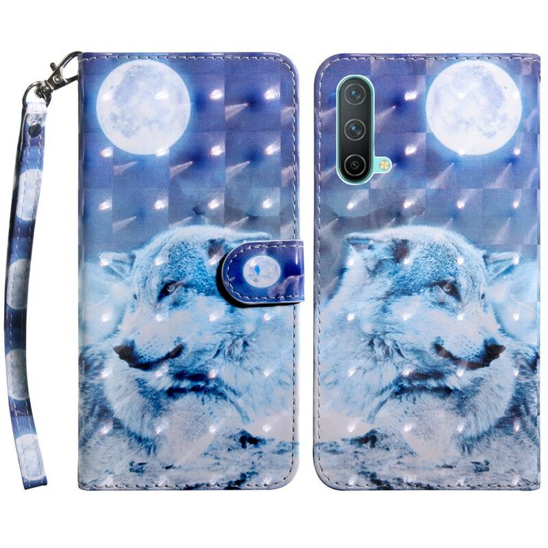 Læder Cover Oneplus Nord Ce 5g Telefon Etui Moonlight Wolf