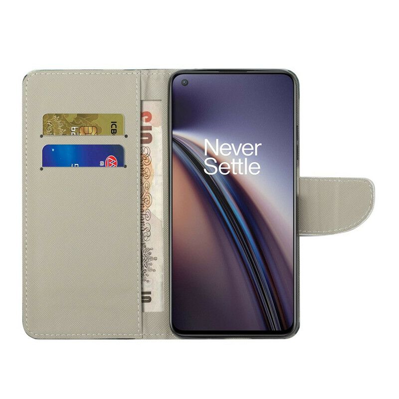 Læder Cover Oneplus Nord Ce 5g Telefon Etui Retro Eiffeltårnet