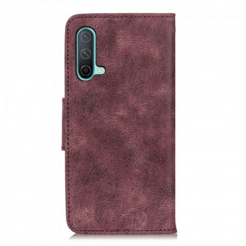 Læder Cover Oneplus Nord Ce 5g Telefon Etui Vintage Split Læder