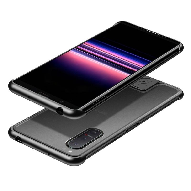 Cover Sony Xperia 5 II Sort Lenuo Metalfælge