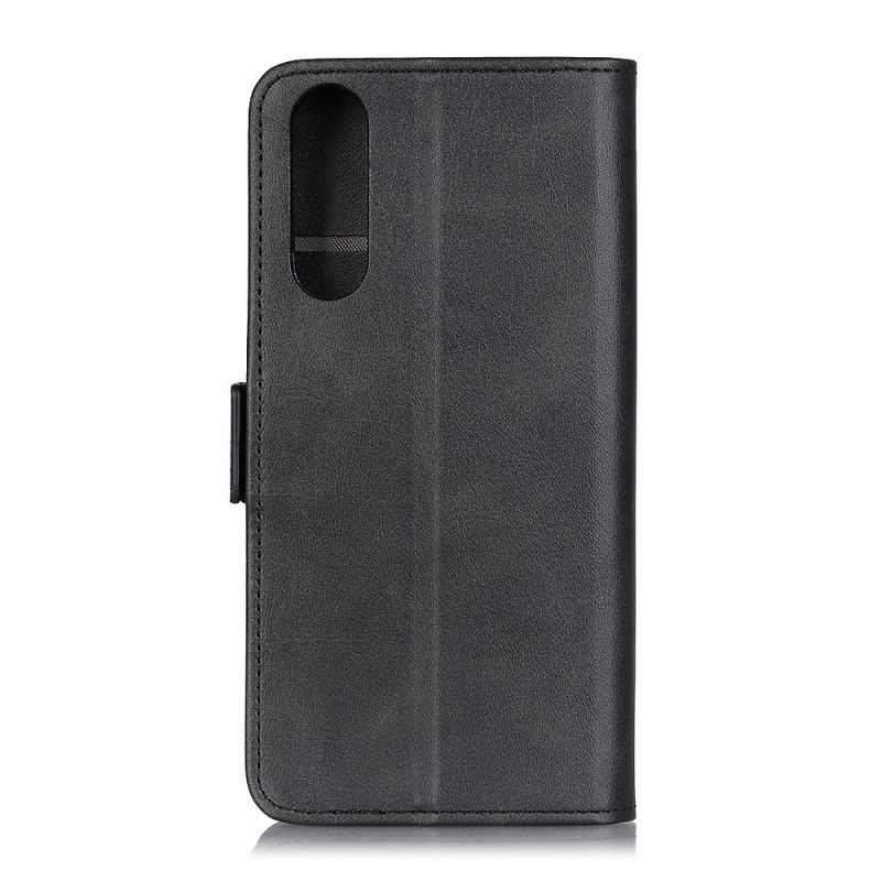 Flip Cover Læder for Sony Xperia 5 II Sort Dobbelt Klap