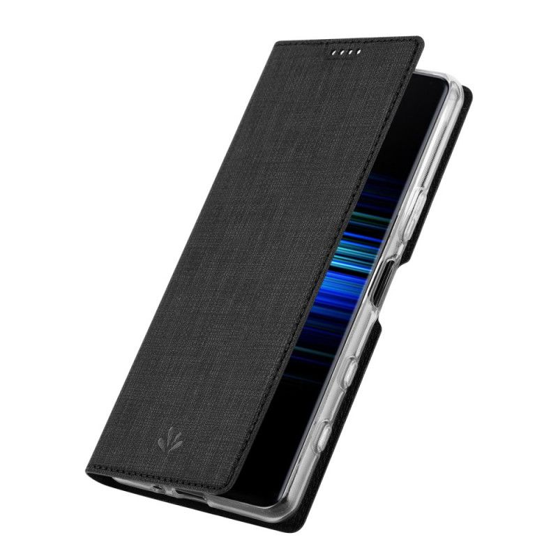 Læder Cover Sony Xperia 5 II Sort Struktureret Vili Dmx