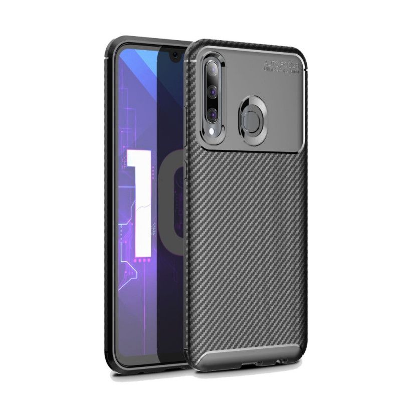 Cover Huawei P Smart Plus 2019 Sort Fleksibel Kulfibertekstur