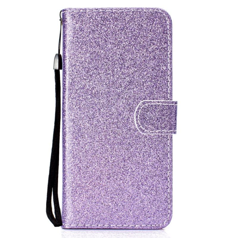 Flip Cover Huawei P Smart Plus 2019 Magenta Glitter