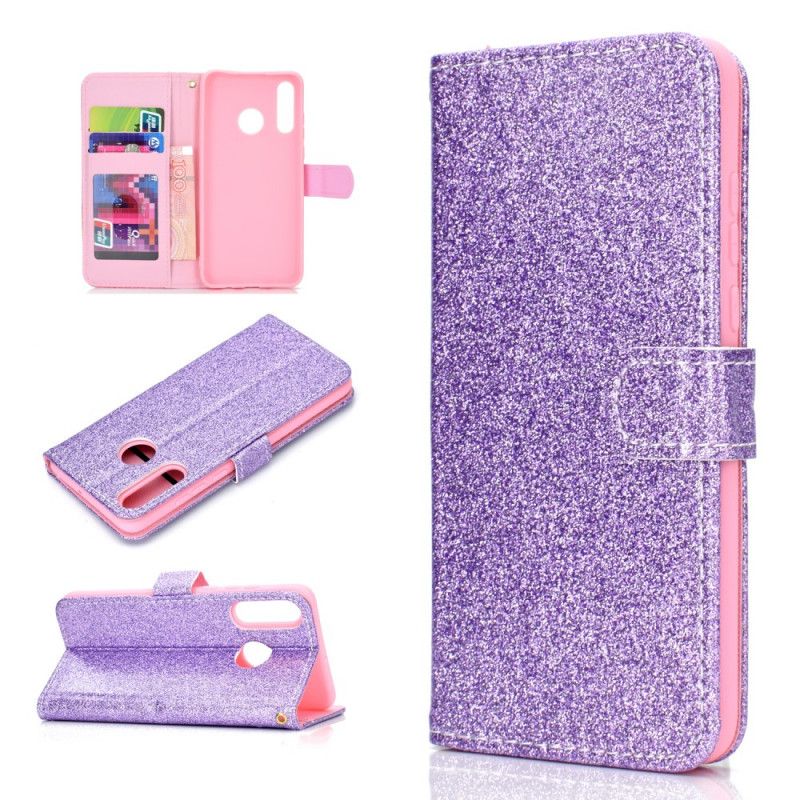 Flip Cover Huawei P Smart Plus 2019 Magenta Glitter