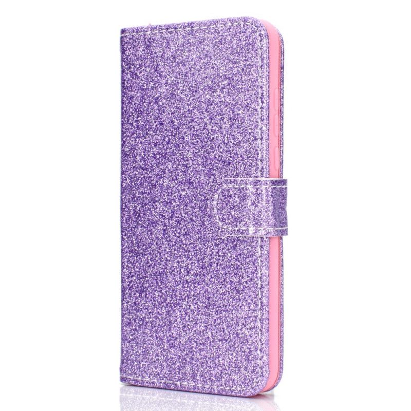 Flip Cover Huawei P Smart Plus 2019 Magenta Glitter