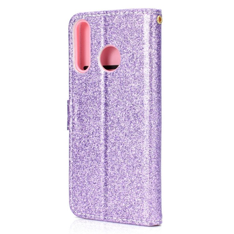 Flip Cover Huawei P Smart Plus 2019 Magenta Glitter