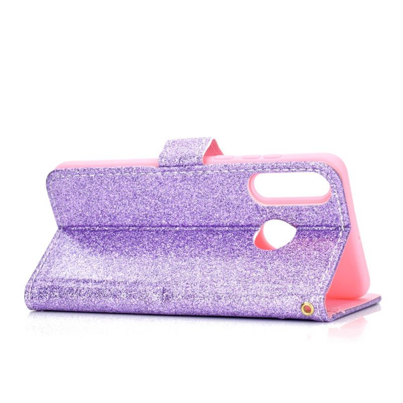 Flip Cover Huawei P Smart Plus 2019 Magenta Glitter