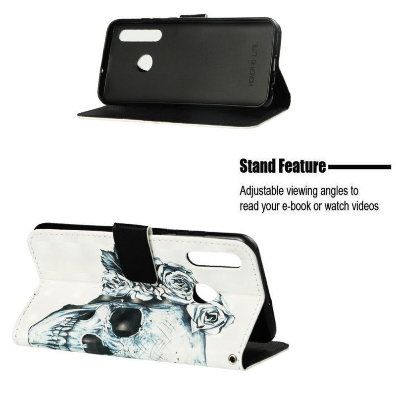 Flip Cover Huawei P Smart Plus 2019 Mobilcover Blomstret Kranium