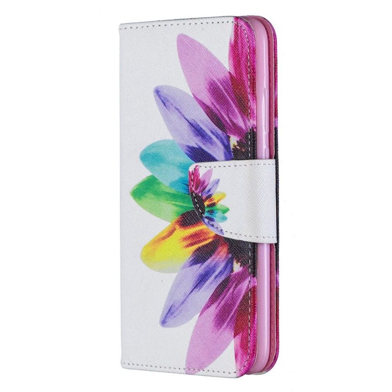 Flip Cover Læder for Huawei P Smart Plus 2019 Akvarelblomst