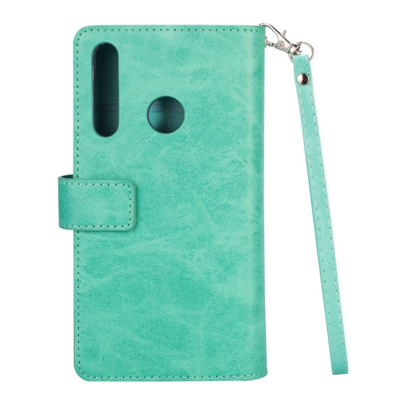 Flip Cover Læder for Huawei P Smart Plus 2019 Sort Pengepung Med Rem