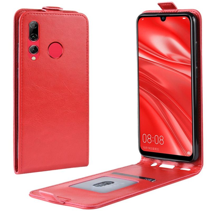 Flip Cover Læder Huawei P Smart Plus 2019 Sort Foldning Af Lædereffekt Original