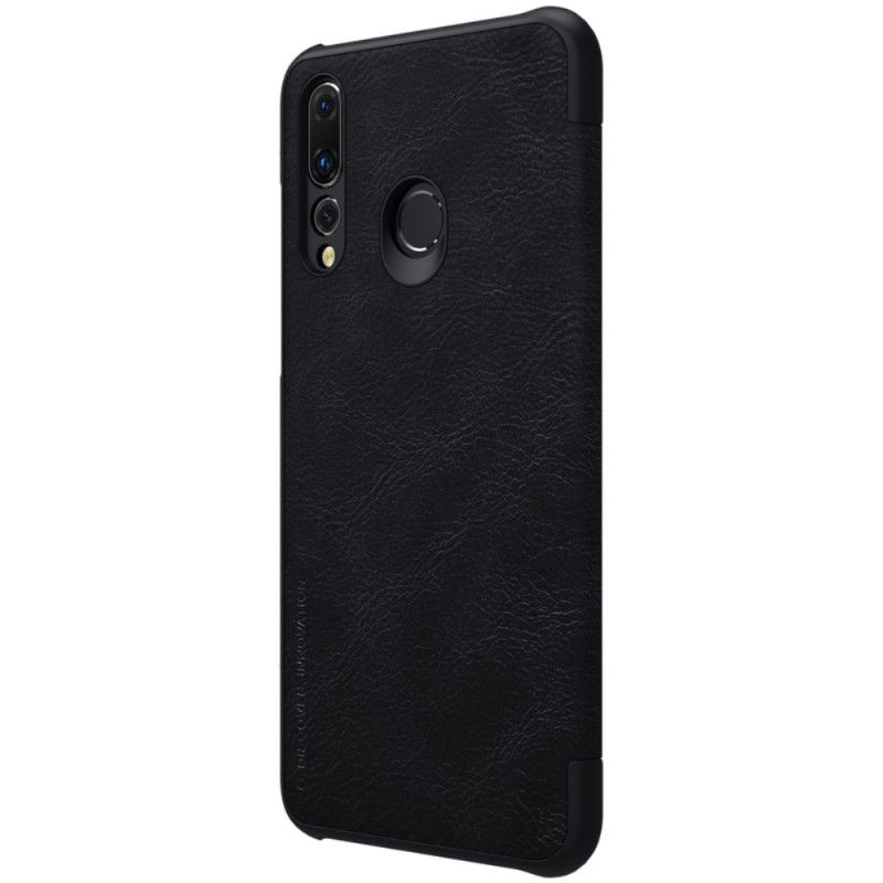 Læder Cover Huawei P Smart Plus 2019 Rød Nillkin Qin-Serien