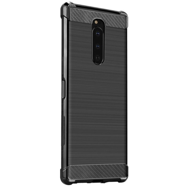 Cover Sony Xperia 1 imak Vega-Serie Børstet Kulfiber Beskyttelse