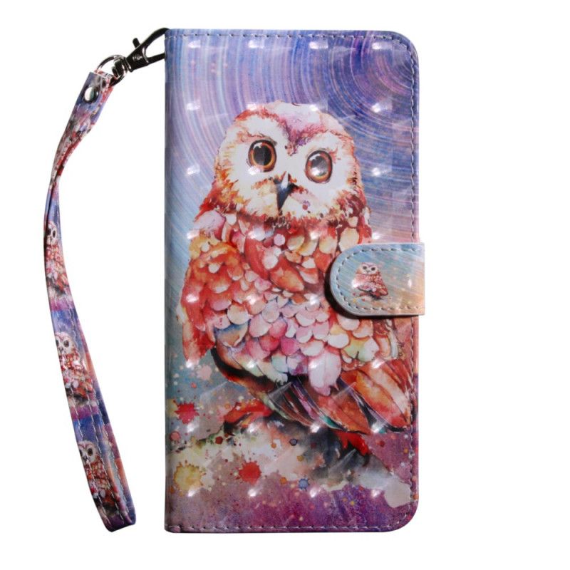 Flip Cover Læder Sony Xperia 1 hibou Maleren