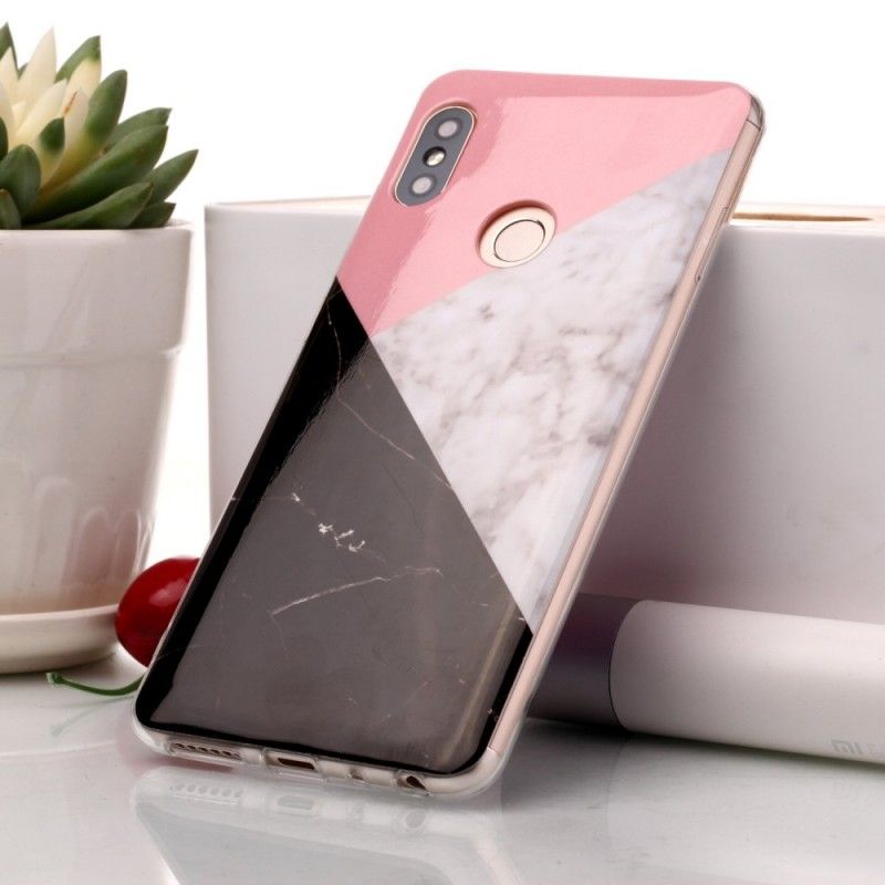 Cover Xiaomi Redmi Note 5 Mobilcover Geometrisk Marmoreffekt