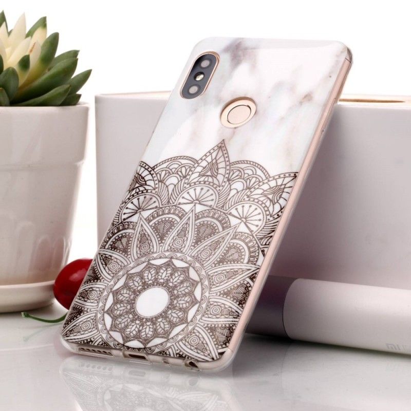 Cover Xiaomi Redmi Note 5 Mobilcover Marmoreret Mandala