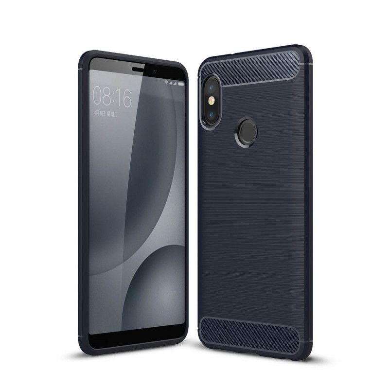 Cover Xiaomi Redmi Note 5 Rød Børstet Kulfiber