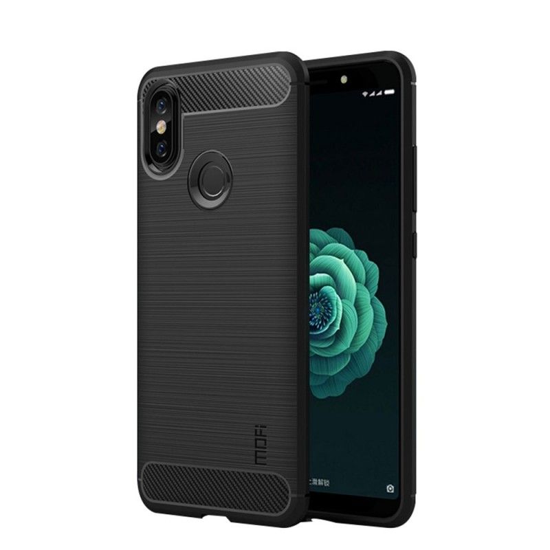 Cover Xiaomi Redmi Note 5 Sort Børstet Kulfiber Original