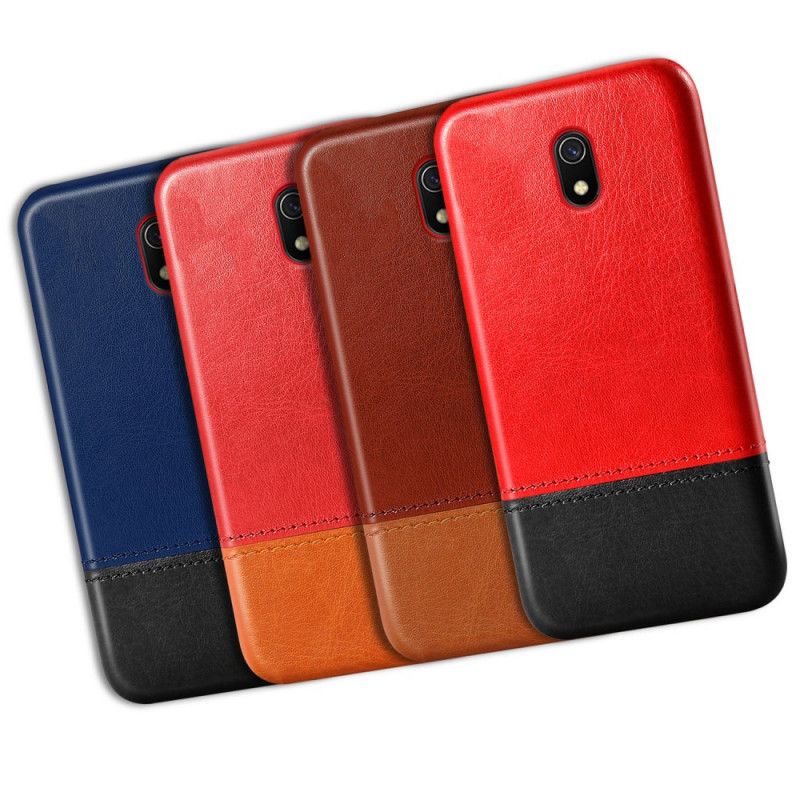 Cover Xiaomi Redmi 8A Kaffe Mobilcover Ksq Tofarvet Lædereffekt