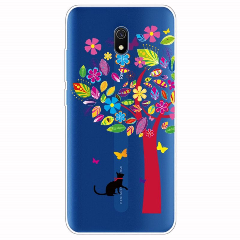 Cover Xiaomi Redmi 8A Kat Under Det Farvede Træ