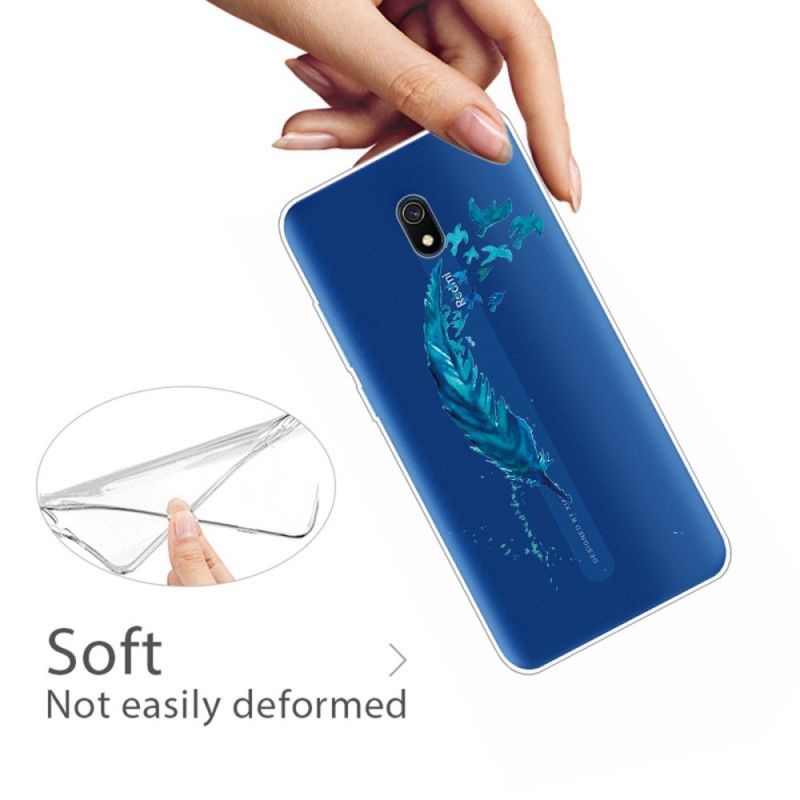 Cover Xiaomi Redmi 8A Smuk Blå Fjer