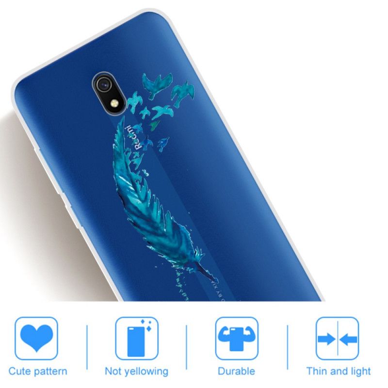 Cover Xiaomi Redmi 8A Smuk Blå Fjer