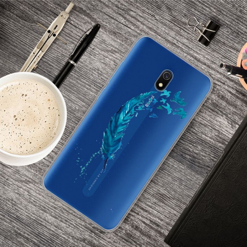 Cover Xiaomi Redmi 8A Smuk Blå Fjer