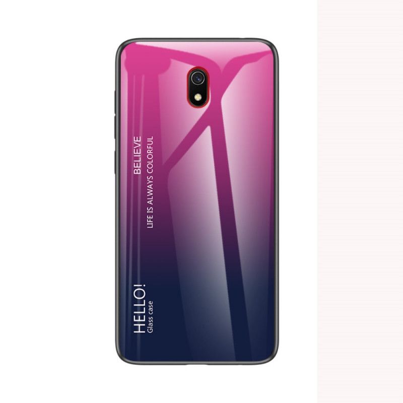 Cover Xiaomi Redmi 8A Sort Hej Hærdet Glas