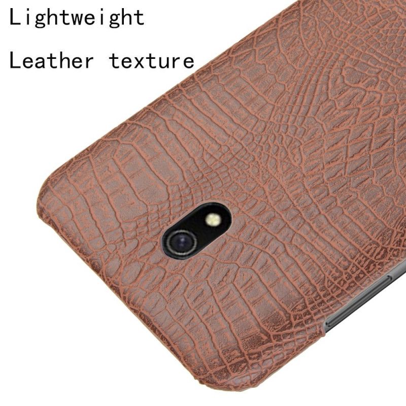 Cover Xiaomi Redmi 8A Sort Krokodillehudstil