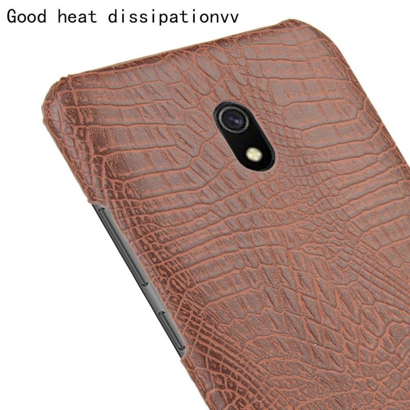 Cover Xiaomi Redmi 8A Sort Krokodillehudstil