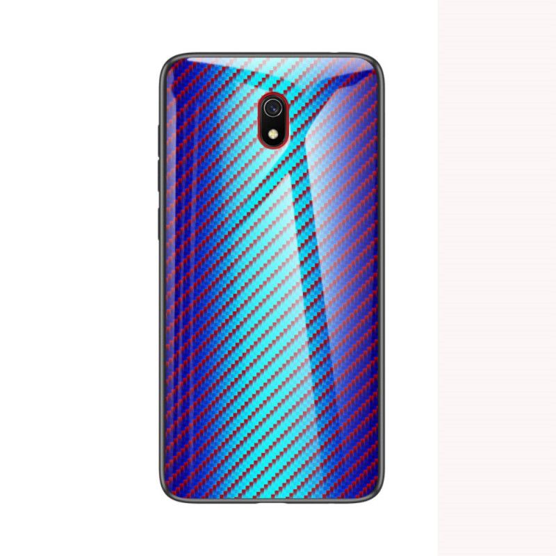 Cover Xiaomi Redmi 8A Sort Kulfiber Hærdet Glas