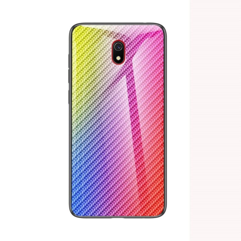 Cover Xiaomi Redmi 8A Sort Kulfiber Hærdet Glas