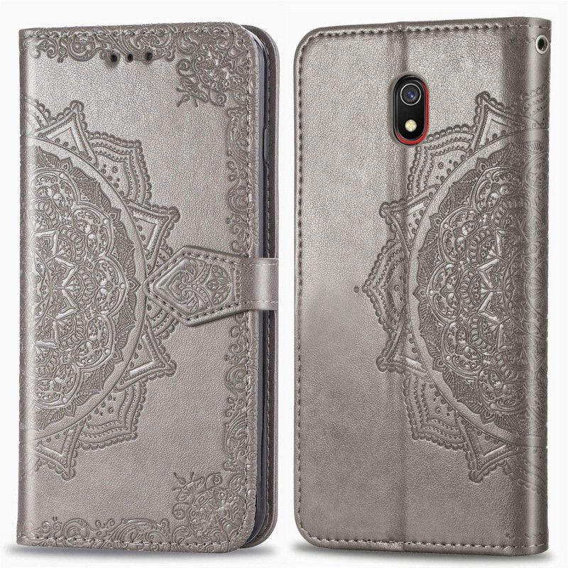 Flip Cover Læder for Xiaomi Redmi 8A Sort Middelaldermandala