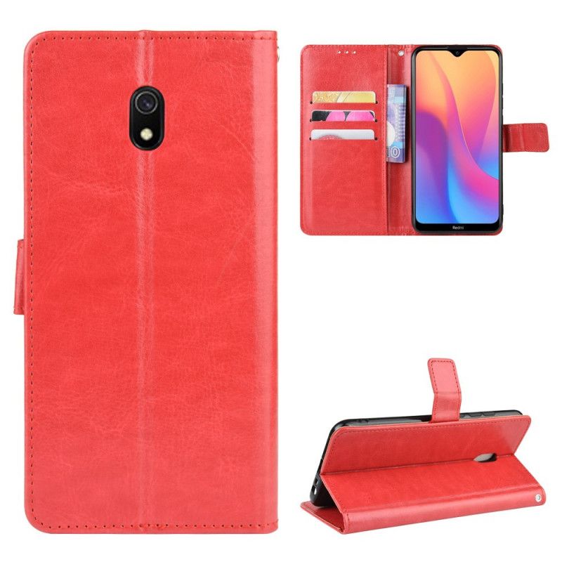 Flip Cover Læder Xiaomi Redmi 8A Sort Prangende Kunstlæder