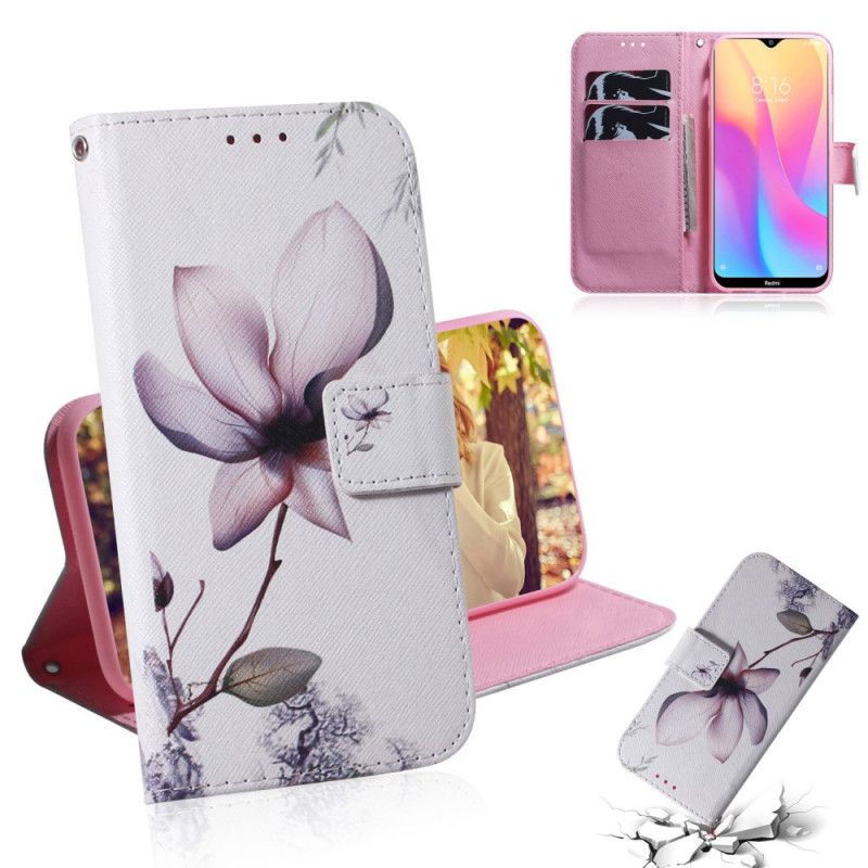 Flip Cover Xiaomi Redmi 8A Gammel Rosenblomst