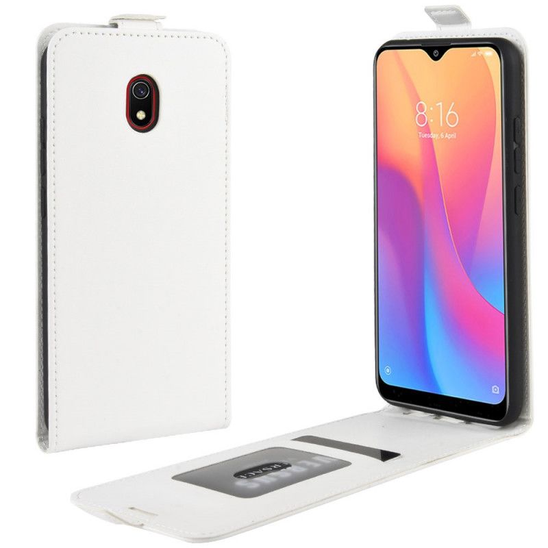 Flip Cover Xiaomi Redmi 8A Sort Foldning Af Lædereffekt